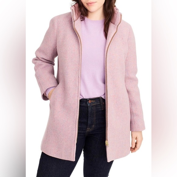 J. Crew Lodge Wool Coat Heather Cotton Candy Size 14 perfect for L - Picture 4 of 12